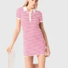 Striped polo dress