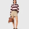 Striped polo sweatshirt Striped polo sweatshirt