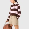 Striped polo sweatshirt Striped polo sweatshirt