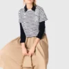 Striped rhinestone flower T-shirt Striped rhinestone flower T-shirt