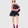 Striped rib knit sweater Striped rib knit sweater