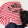 Striped rib knit sweater Striped rib knit sweater