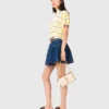 Striped short-sleeve polo