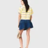 Striped short-sleeve polo