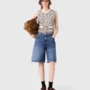 Striped wool blend top Striped wool blend top