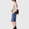 Striped wool blend top Striped wool blend top