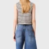 Striped wool blend top Striped wool blend top