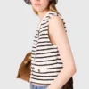 Striped wool blend top Striped wool blend top