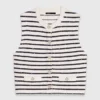 Striped wool blend top Striped wool blend top