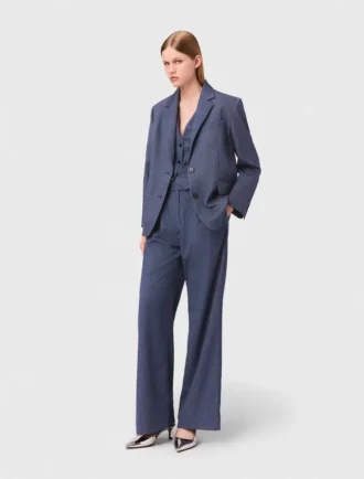 Structured rhinestone suit blazer