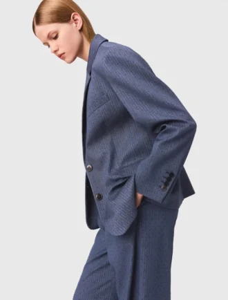 Structured rhinestone suit blazer