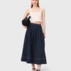 Studded flared cotton skirt Studded flared cotton skirt
