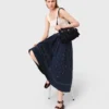 Studded flared cotton skirt Studded flared cotton skirt
