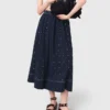 Studded flared cotton skirt Studded flared cotton skirt
