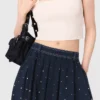 Studded flared cotton skirt Studded flared cotton skirt