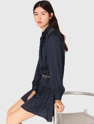 Studded flowing shirt dress