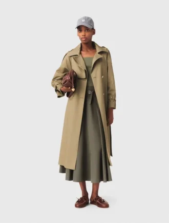 Studded trench coat