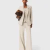 Suit jacket with brooch
