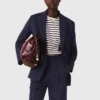 Suit jacket with pleated back Suit jacket with pleated back