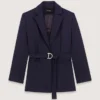 Suit jacket with pleated back Suit jacket with pleated back