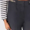 Suit trousers with chain detail