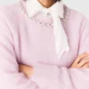 Sweater with jewelry collar Sweater with jewelry collar