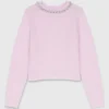 Sweater with jewelry collar Sweater with jewelry collar