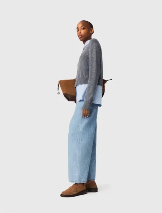 Sweater with removable collar and layer