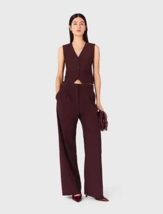 Tailored high-waisted suit trousers