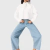 Textured balloon jeans Textured balloon jeans