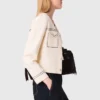 Topstitched cropped cardigan