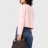 Topstitched cropped cardigan