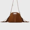 Topstitched suede Miss M Mini bag