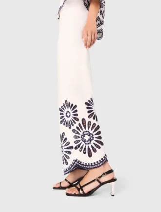 Trousers with crochet detail
