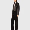 Trousers with rhinestone band Trousers with rhinestone band