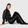 Trousers with rhinestone band Trousers with rhinestone band