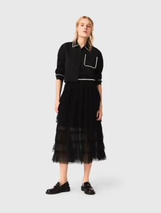 Tulle midi skirt