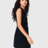 Tweed dress with denim details Tweed dress with denim details
