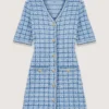 Tweed-effect knit mini dress Tweed-effect knit mini dress