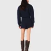 Tweed shorts with contrast waistband