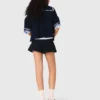 Tweed shorts with denim details Tweed shorts with denim details