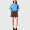 Tweed shorts with elasticated waistband