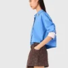 Tweed shorts with elasticated waistband