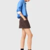 Tweed shorts with elasticated waistband