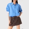Tweed shorts with elasticated waistband
