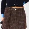 Tweed shorts with elasticated waistband