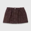 Tweed shorts with elasticated waistband