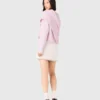 Tweed skirt with pearl trim