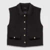 Tweed top with removable collar
