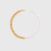 Two-tone pearl necklace
